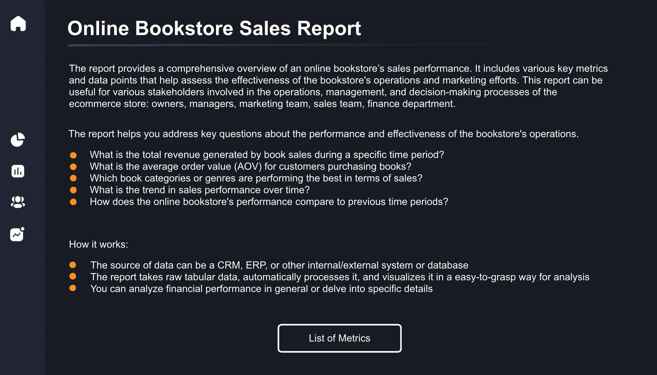 Sales dashboard