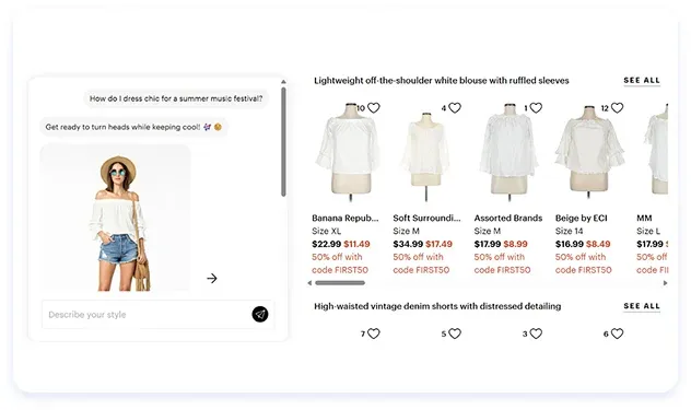 ThredUp’s Style Chat interface