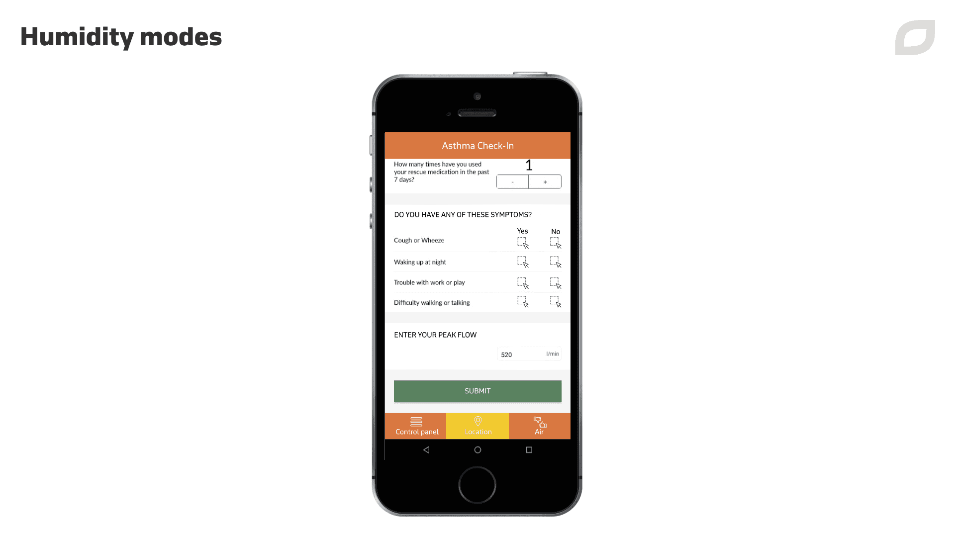 Asthma check-in detailed