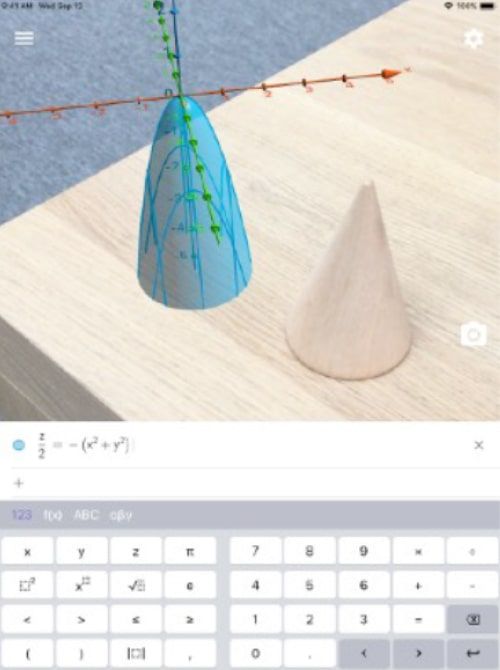 Creating a function using the Geogebra AR app