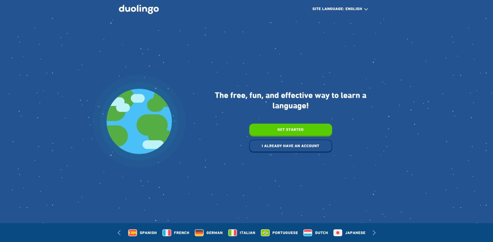 Duolingo main page
