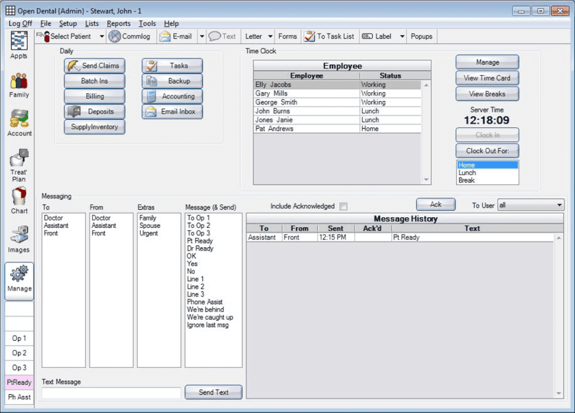 Open Dental system screenshot Data source: emrsystems.net — Open Dental Software, 2023