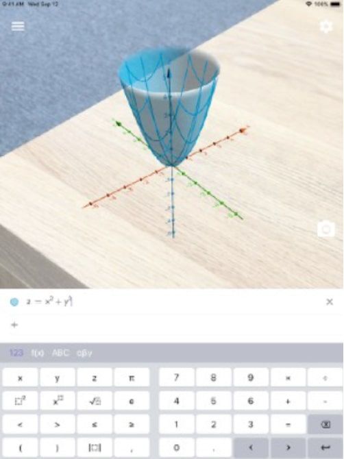Creating a function using the Geogebra AR app