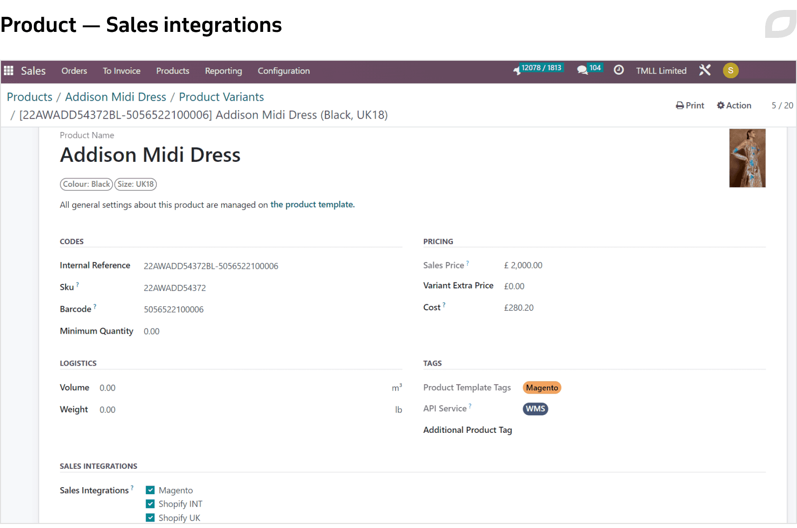 Product - Sales integrations