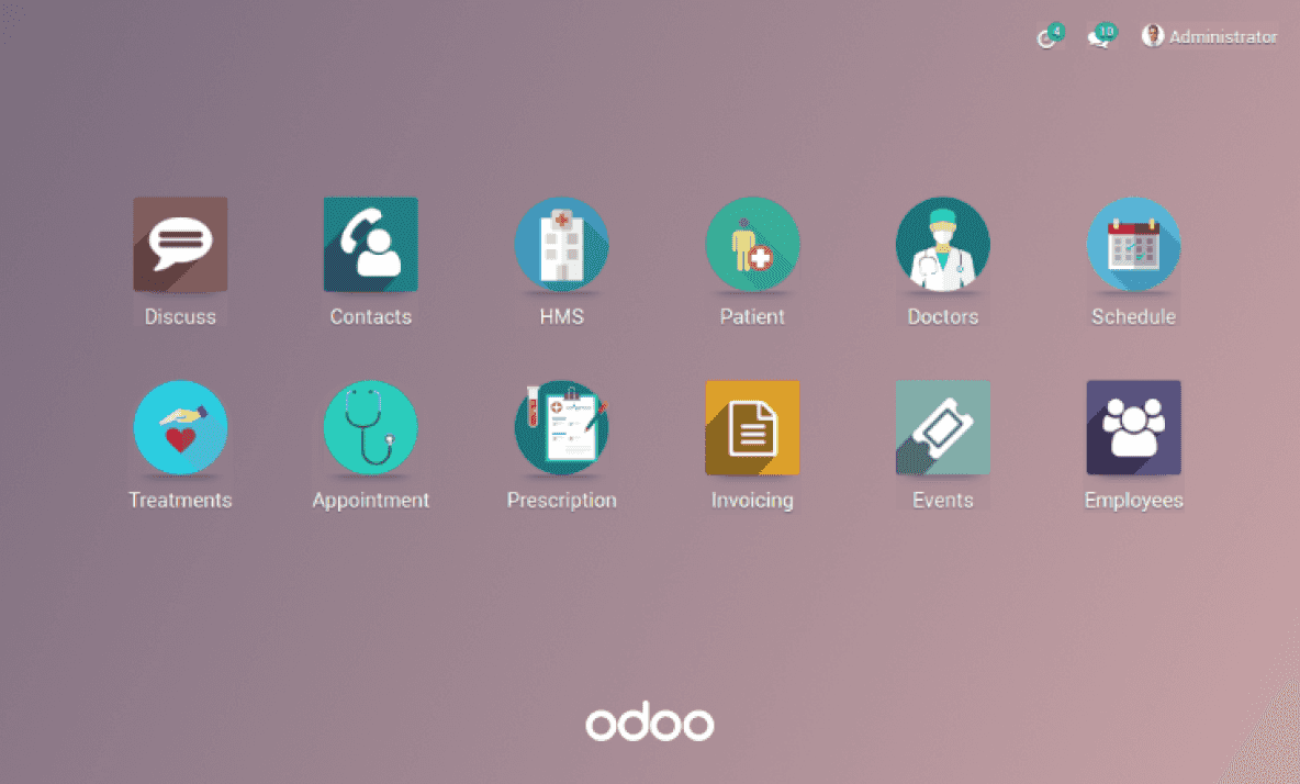 Odoo-based EHR module for HMS